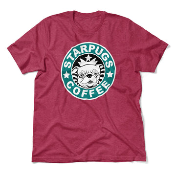 Starpugs Coffee Men/Unisex T-Shirt in Heather Raspberry color